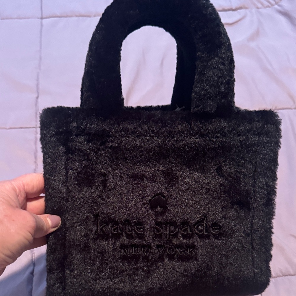 Kate Spade Plush Black Handbag